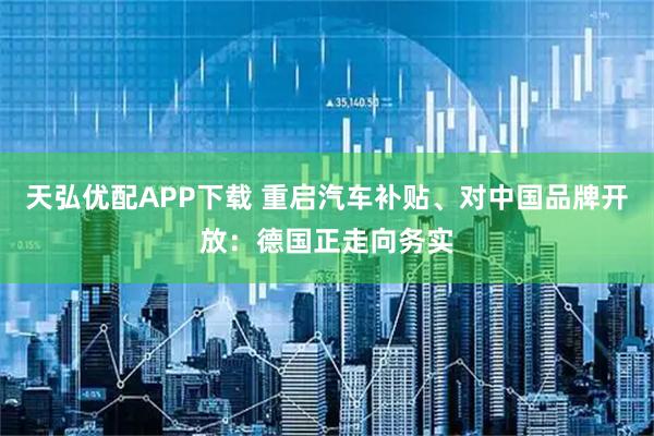 天弘优配APP下载 重启汽车补贴、对中国品牌开放：德国正走向务实